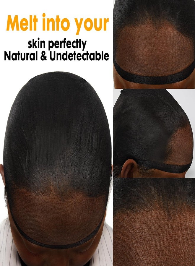 BEEOS Black SKINLIKE HD Wig Cap, 4 Pieces Invisible and Sheer Breathable Ultra-thin Stretchy Stocking Caps for Lace Front Wigs, Bald Cap for Women - Image 3